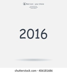 Happy new year 2016 - vector icon
