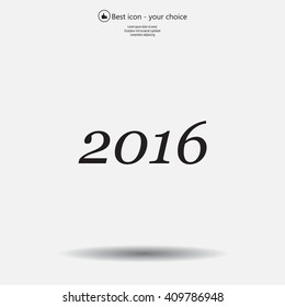 Happy new year 2016 - vector icon