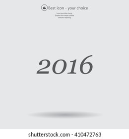 Happy new year 2016 - vector icon