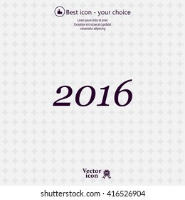 Happy new year 2016 - vector icon