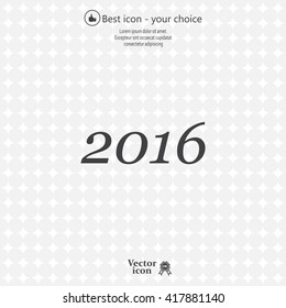 Happy new year 2016 - vector icon