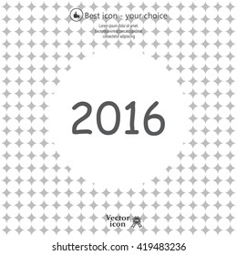 Happy new year 2016 - vector icon