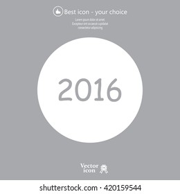 Happy new year 2016 - vector icon