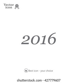 Happy new year 2016 - vector icon