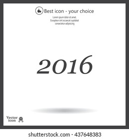 Happy new year 2016 - vector icon