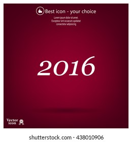 Happy new year 2016 - vector icon
