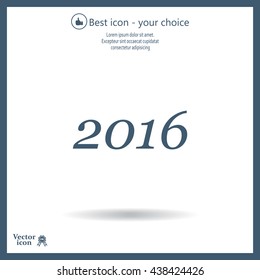 Happy new year 2016 - vector icon