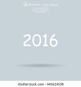 Happy new year 2016 - vector icon