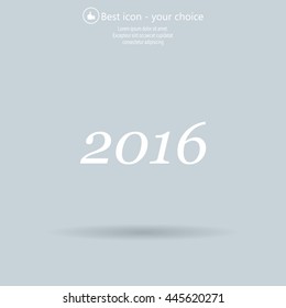 Happy new year 2016 - vector icon