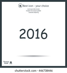 Happy new year 2016 - vector icon