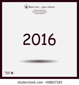 Happy new year 2016 - vector icon