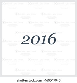 Happy new year 2016 - vector icon