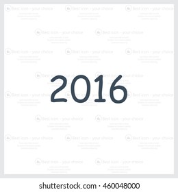 Happy new year 2016 - vector icon