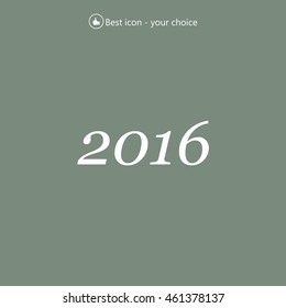 Happy new year 2016 - vector icon