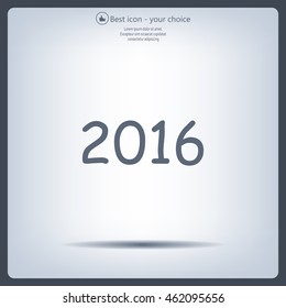 Happy new year 2016 - vector icon