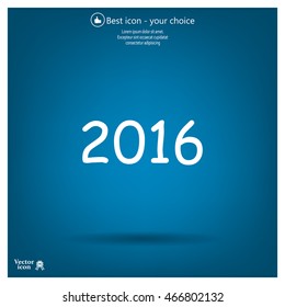 Happy new year 2016 - vector icon