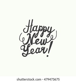 Happy New Year 2016 Vector illustration with hand lettering