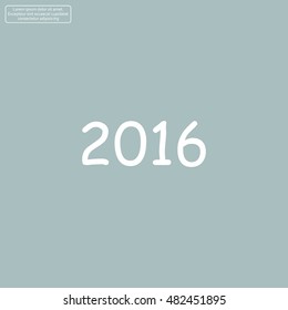 Happy new year 2016 - vector icon