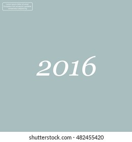 Happy new year 2016 - vector icon