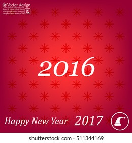 Happy new year 2016 - vector icon