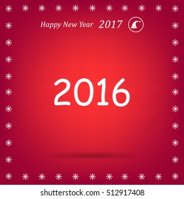 Happy new year 2016 - vector icon