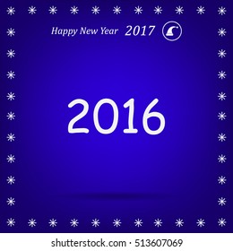 Happy new year 2016 - vector icon