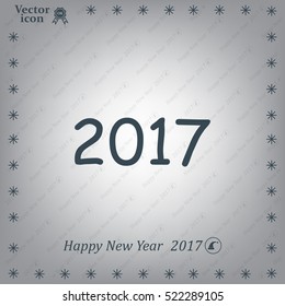 Happy new year 2016 - vector icon