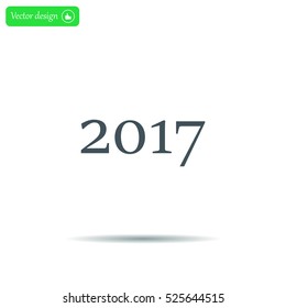 Happy new year 2016 - vector icon