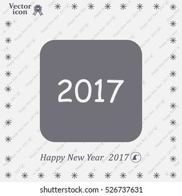 Happy new year 2016 - vector icon