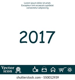 Happy new year 2016 - vector icon