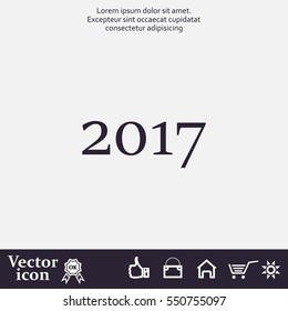 Happy new year 2016 - vector icon