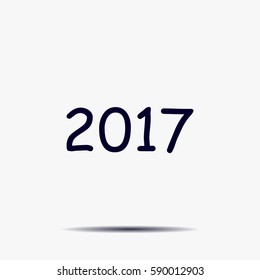 Happy new year 2016 - vector icon