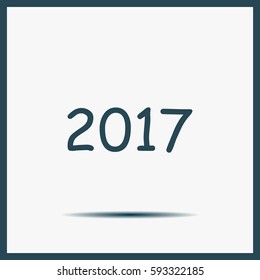 Happy new year 2016 - vector icon