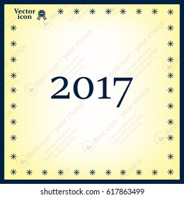 Happy new year 2016 - vector icon