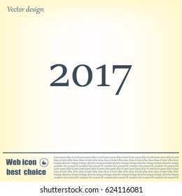 Happy new year 2016 - vector icon