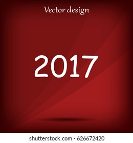 Happy new year 2016 - vector icon