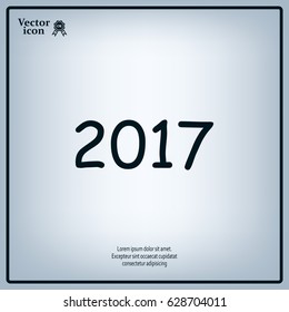 Happy new year 2016 - vector icon