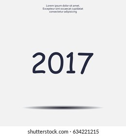Happy new year 2016 - vector icon