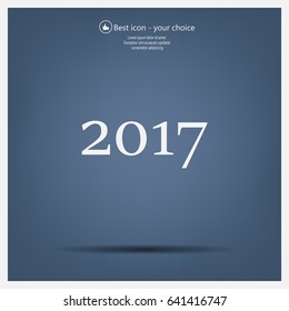 Happy new year 2016 - vector icon