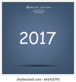 Happy new year 2016 - vector icon