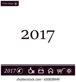 Happy new year 2016 - vector icon