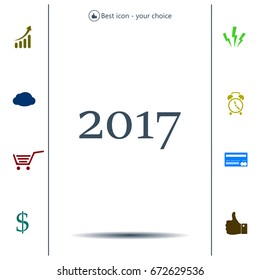Happy new year 2016 - vector icon