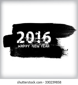 Happy New Year 2016 Written with Grunge Letters