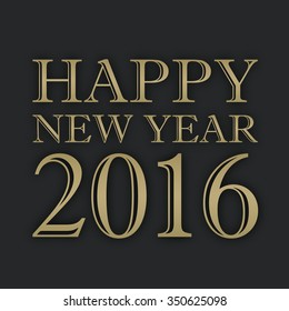 Happy New Year 2016.Vector Illustration With Lettering