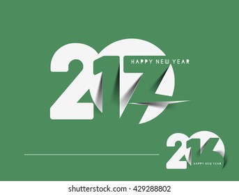 Happy new year 2017 or 2016 Text Design vector