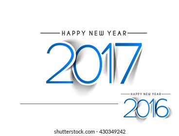 Happy new year 2017 or 2016 Text Design vector