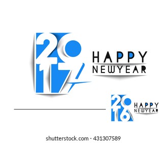 Happy new year 2017 or 2016 Text Design vector