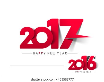 Happy new year 2017 or 2016 Text Design vector