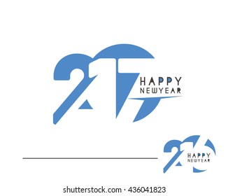 Happy new year 2017 or 2016 Text Design vector