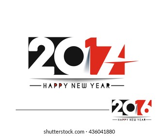 Happy new year 2017 or 2016 Text Design vector